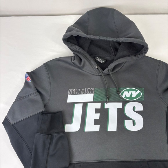 Nike Other - Nike ONField New York Jets NFL Dri-FIT Hoodie Sweatshirt Black Gray Size S